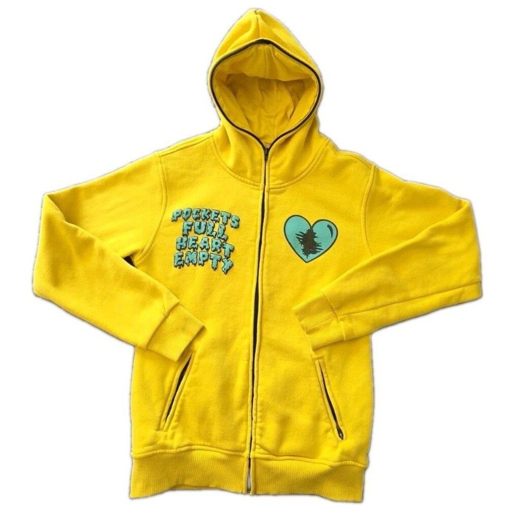 So Wavy Apparel Pockets Full Heart Empty Full Zip Hoodie Streetwear Unisex